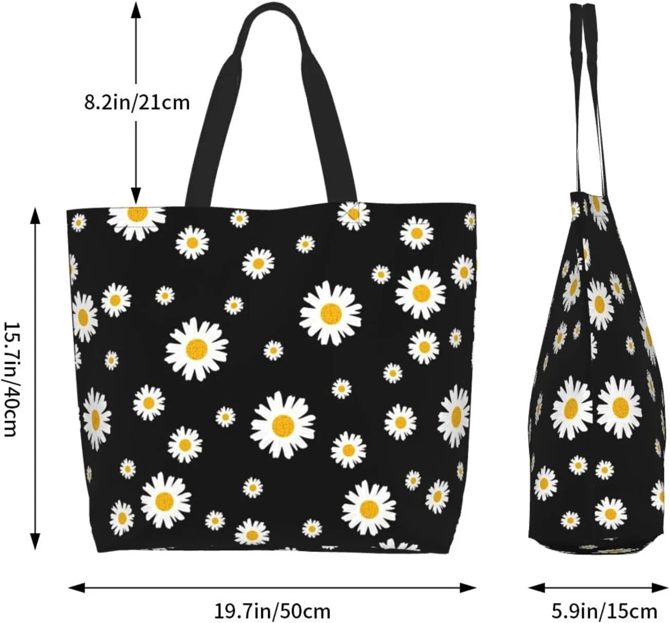 Sunflower Tote Bag For Women, Waterproof Shoulder Bags Big Reusable Grocery Handbag For Shopping Picnic Work Beach