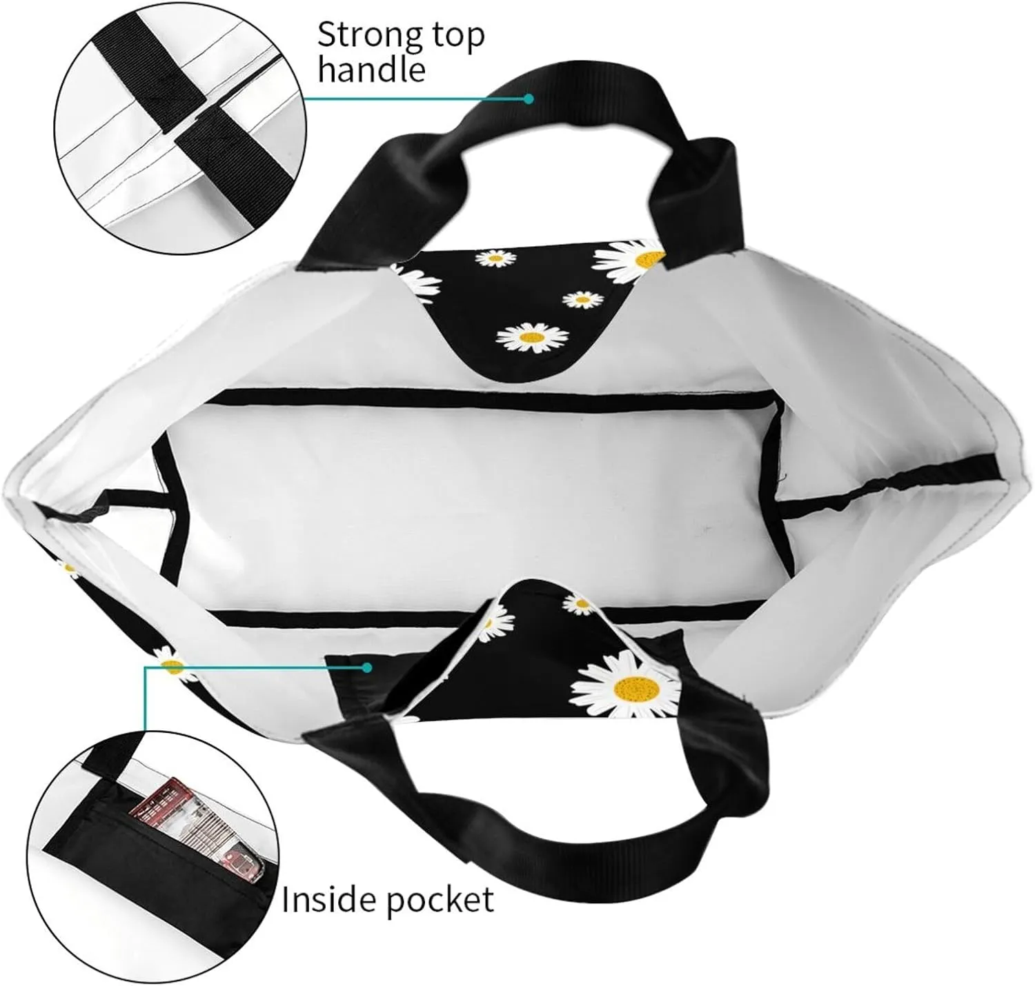Sunflower Tote Bag For Women, Waterproof Shoulder Bags Big Reusable Grocery Handbag For Shopping Picnic Work Beach