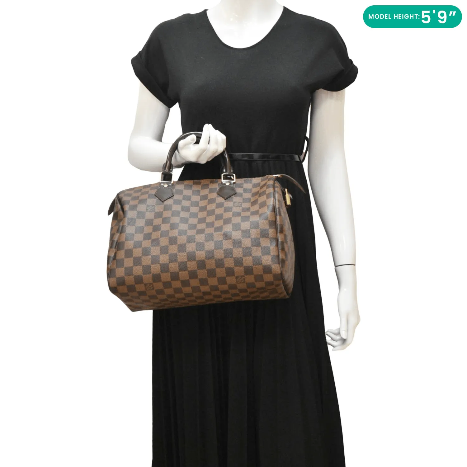 Superior Speedy Bag 30 Big-value deals LOUIS Satchel Brown VUITTON Damier Ebene