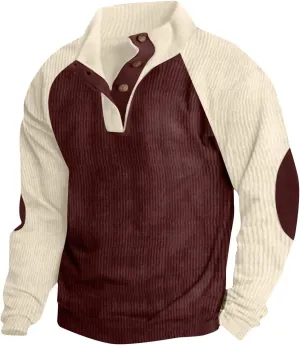 Sweatshirts Men Vintage Cotton Loose Fit Long Sleeve Shirts for Men Work 2024 Fall Stylish Hiking Outdoor Pullover