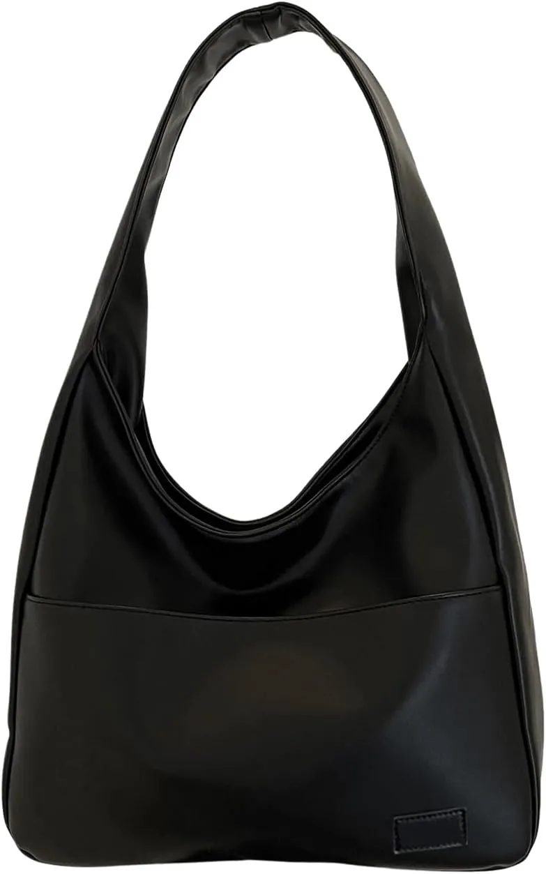 SweatyRocks Women's PU Leather Shoulder Bags Large Capacity Top Handle Travel Shopping Handbag
