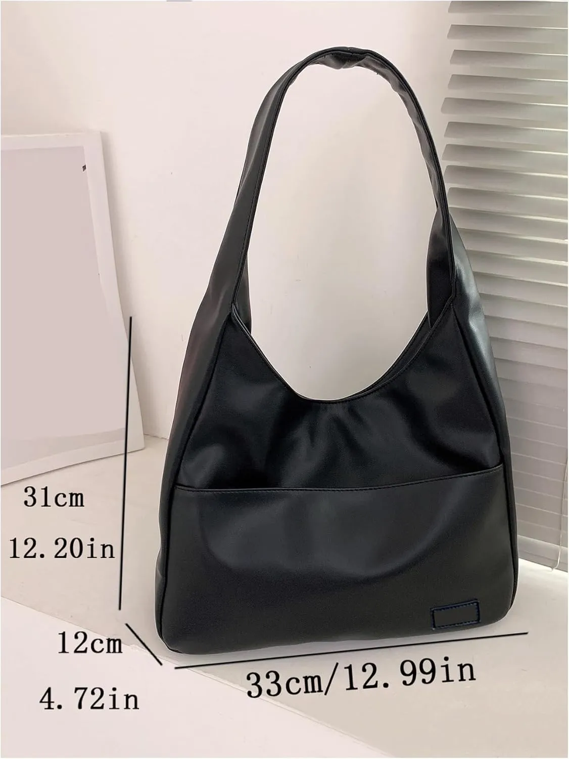 SweatyRocks Women's PU Leather Shoulder Bags Large Capacity Top Handle Travel Shopping Handbag