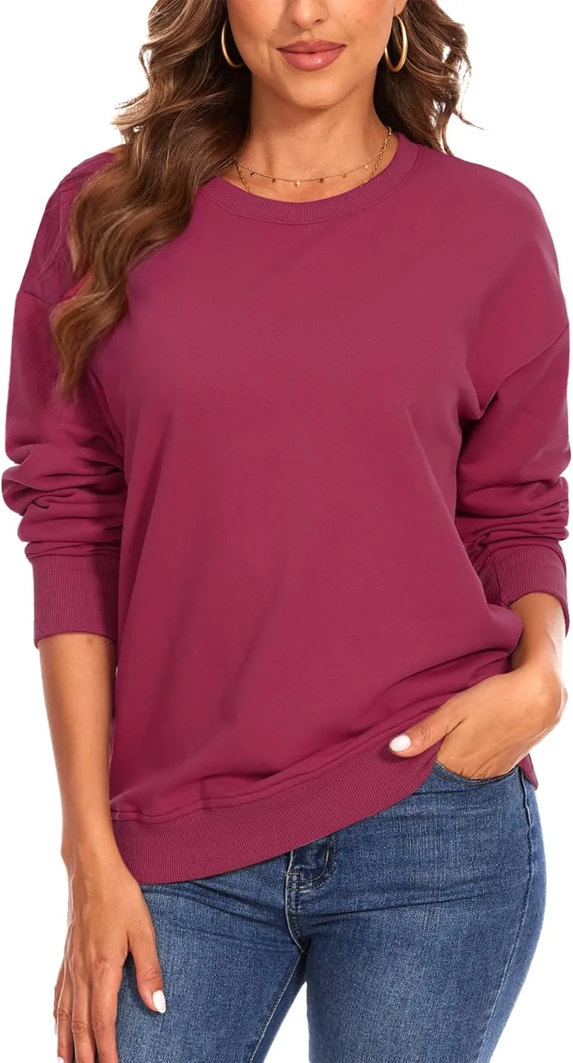 SWEET POISON Womens Casual Fashion Sweatshirts Loose Pullover Sweatshirt Long Sleeve Crewneck Tops