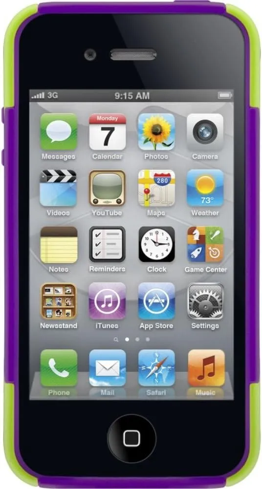 SwitchEasy Capsule Rebel X Case for iPhone 4/4S - 1 Pack - Retail Packaging - Skeleton (Magenta/Cyan)