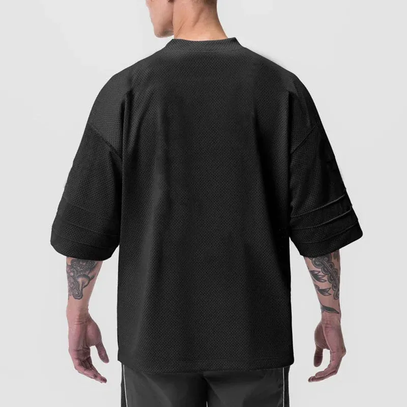 SYLVAN OVERSIZED V-NECK MESH TEE