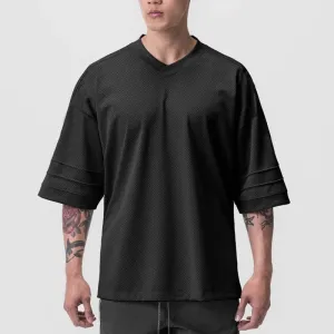 SYLVAN OVERSIZED V-NECK MESH TEE