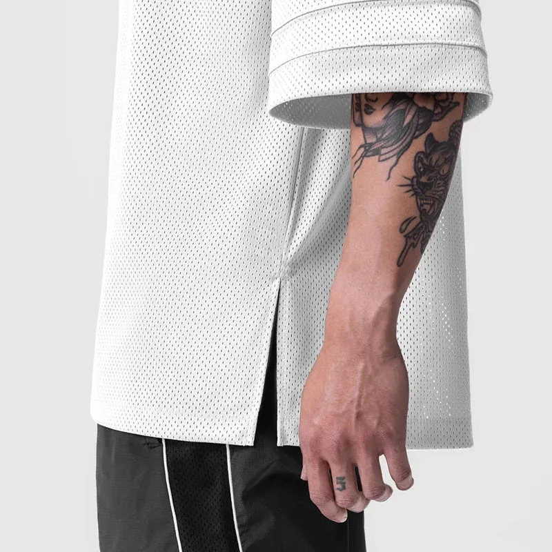 SYLVAN OVERSIZED V-NECK MESH TEE