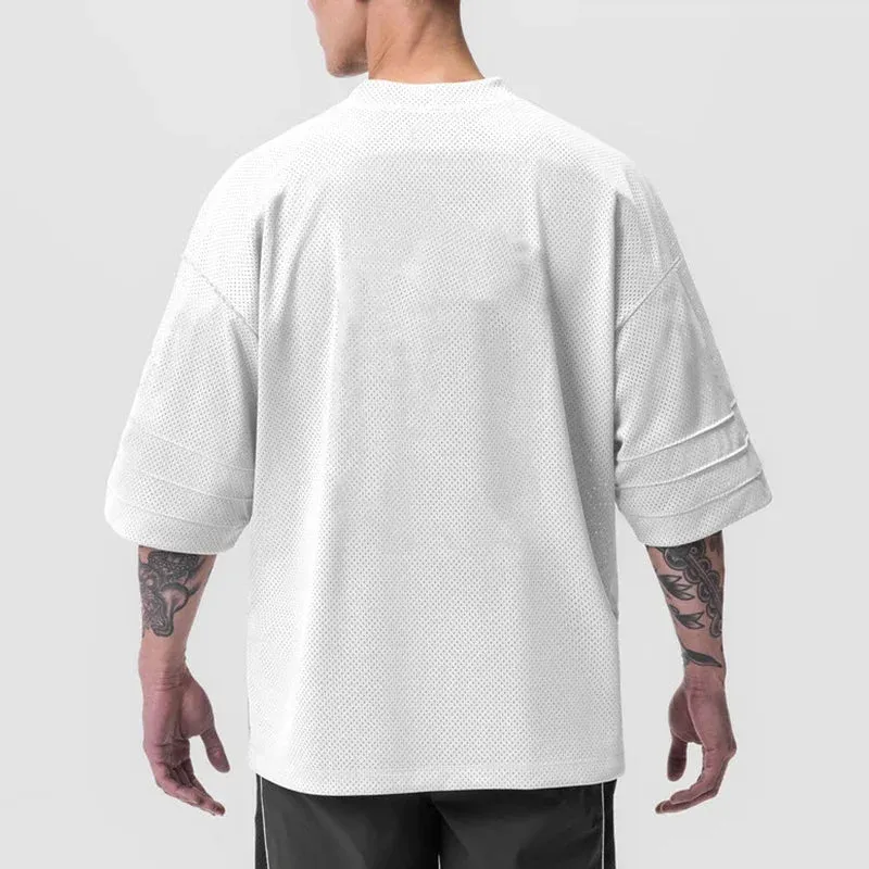 SYLVAN OVERSIZED V-NECK MESH TEE