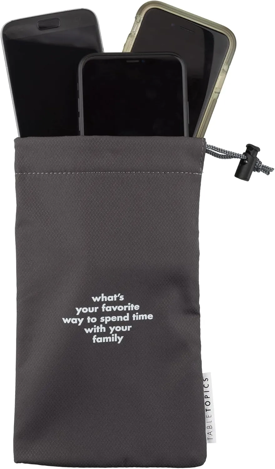 TableTopics Phone Away Bag (Family): Hide Distracting Phones for Quality Family Time, Screen-Free Bonding, Meaningful Unplugged Moments