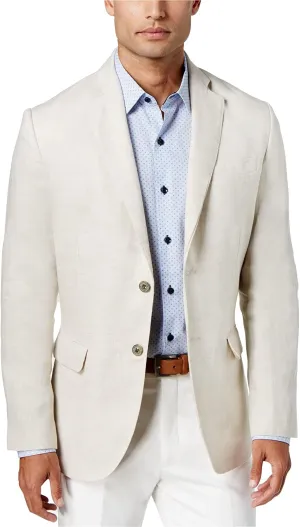 Tasso Elba Mens Big & Tall Linen Slub Sportcoat