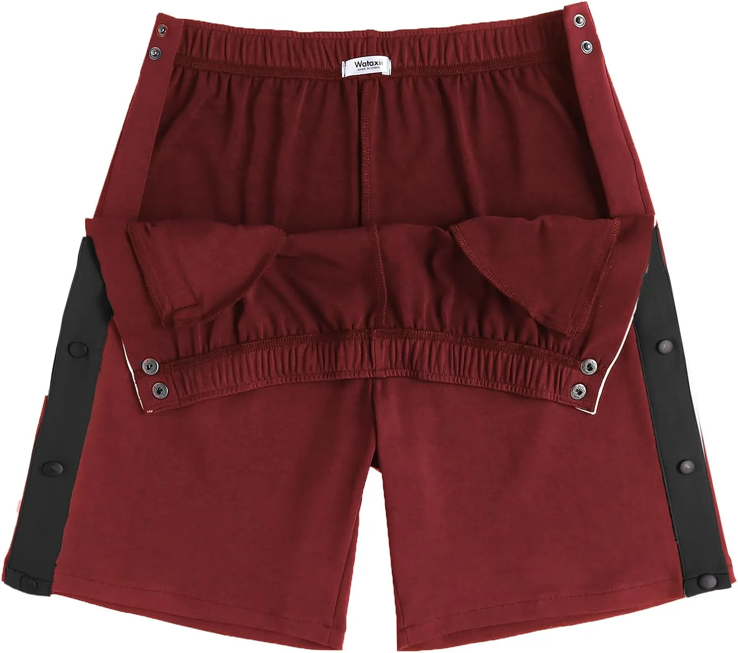Tear Away Shorts for Men Post Surgery Adaptive Clothing Wide Leg Snap Loose Fit Shorts