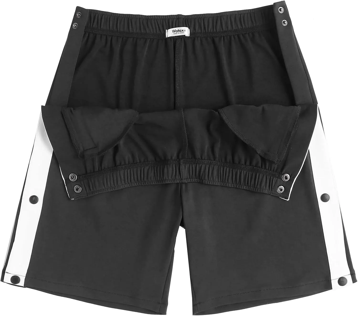 Tear Away Shorts for Men Post Surgery Adaptive Clothing Wide Leg Snap Loose Fit Shorts