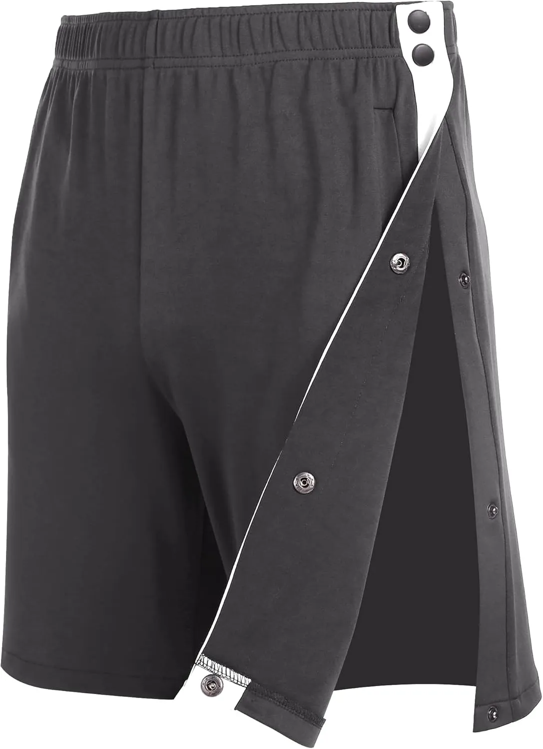 Tear Away Shorts for Men Post Surgery Adaptive Clothing Wide Leg Snap Loose Fit Shorts