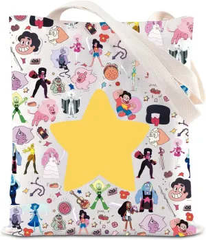 TGBJE Cartoon Characters Tote Bag Steven TV Series Gift Crystal Gems Shoulder Bag Cartoon Fans Anime Gift