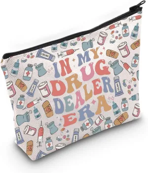 TGBJE Drug Dealer Gift In My Drug Dealer Era Makeup Bag Pharmacist Gift Medication Distributor Zipper Pouch Weed Gift (Drug Dealer Era bag)