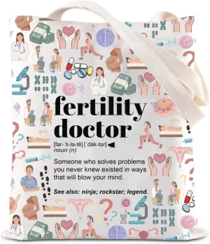 TGBJE Fertility Doctor Appreciation Gift Gynecologist Gifts Medical Healthcare Workers Thank You Tote Bag