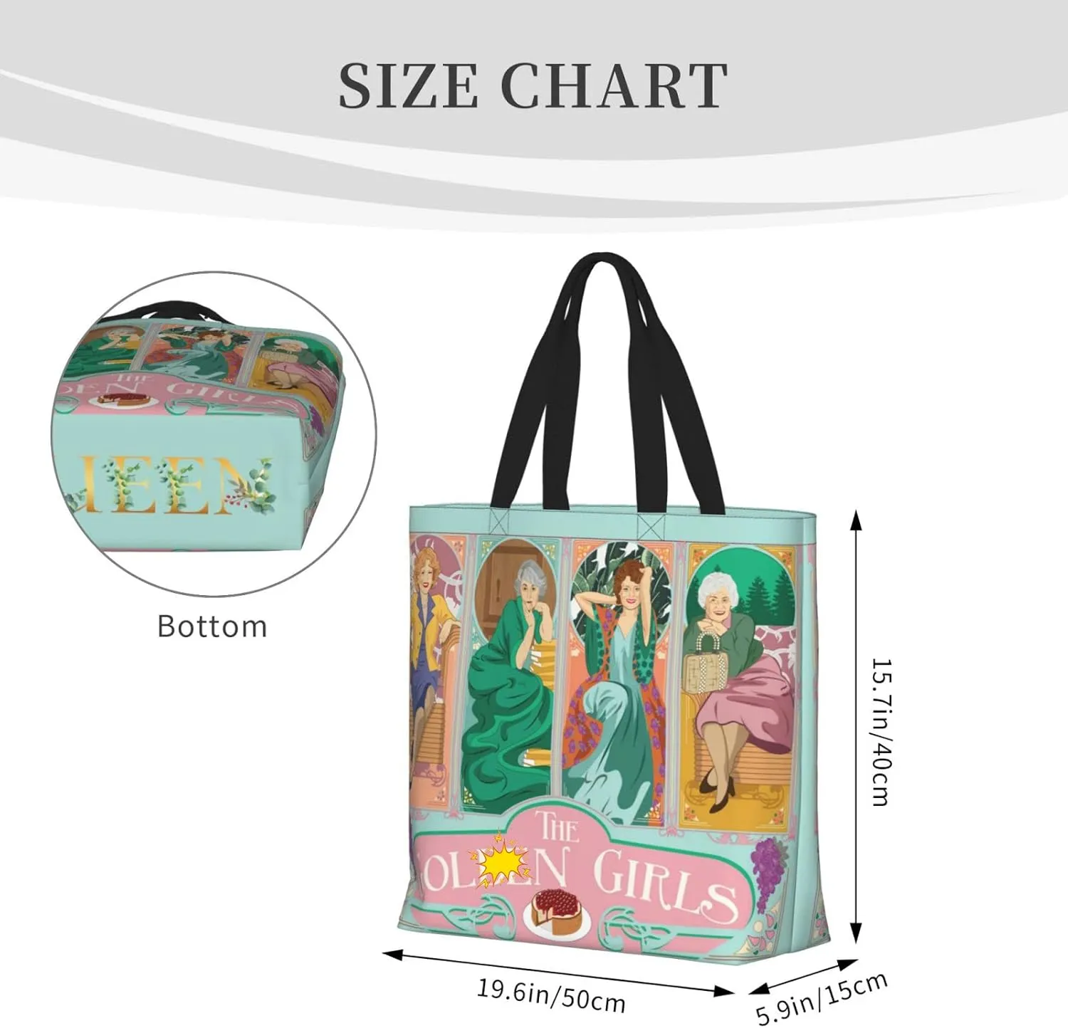 The Gold Girls Tote Bags Large Shopping Grocery Shoulder Bag Thank You for Being A Friend Friendship Gifts for Women Girls
