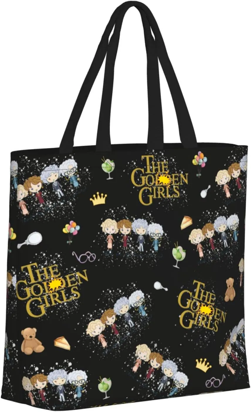 The Gold Girls Tote Bags Large Shopping Grocery Shoulder Bag Thank You for Being A Friend Friendship Gifts for Women Girls