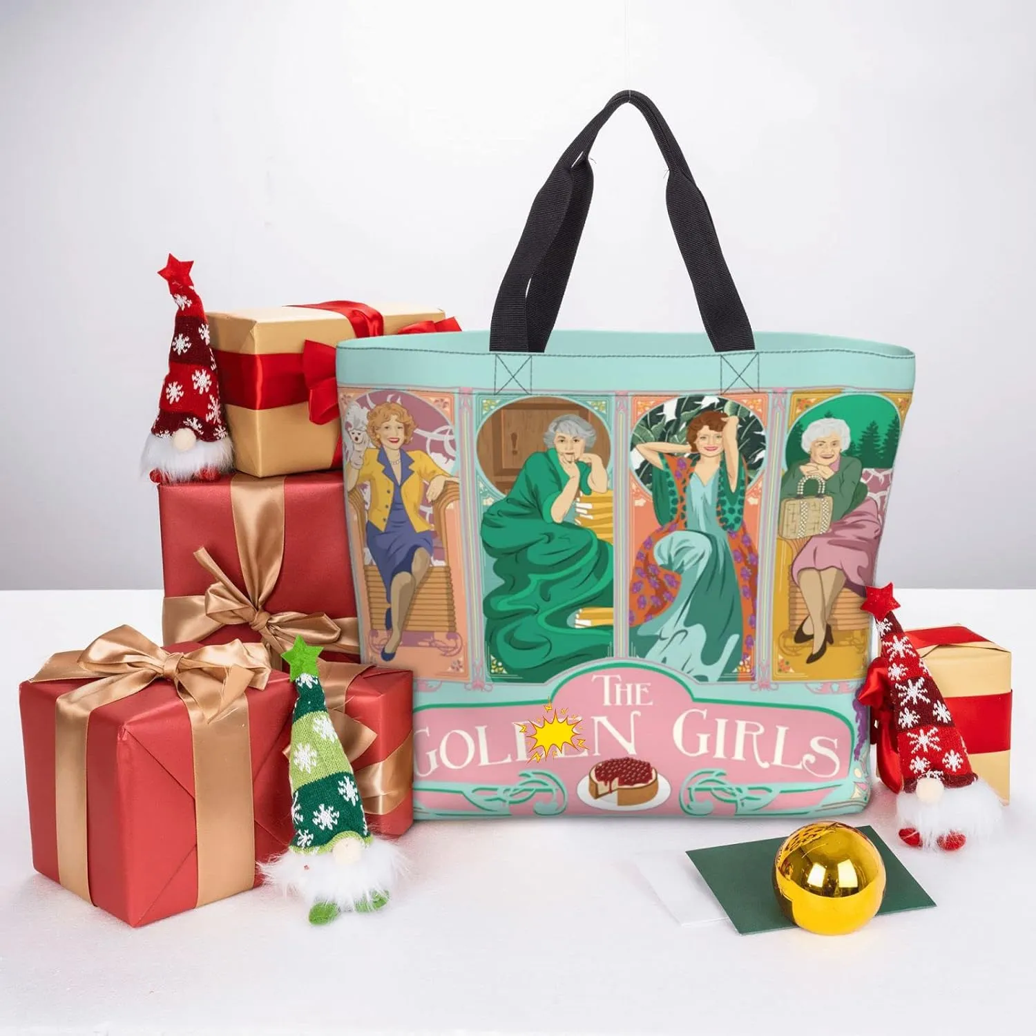 The Gold Girls Tote Bags Large Shopping Grocery Shoulder Bag Thank You for Being A Friend Friendship Gifts for Women Girls