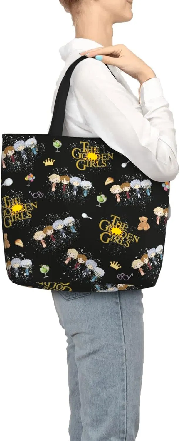 The Gold Girls Tote Bags Large Shopping Grocery Shoulder Bag Thank You for Being A Friend Friendship Gifts for Women Girls