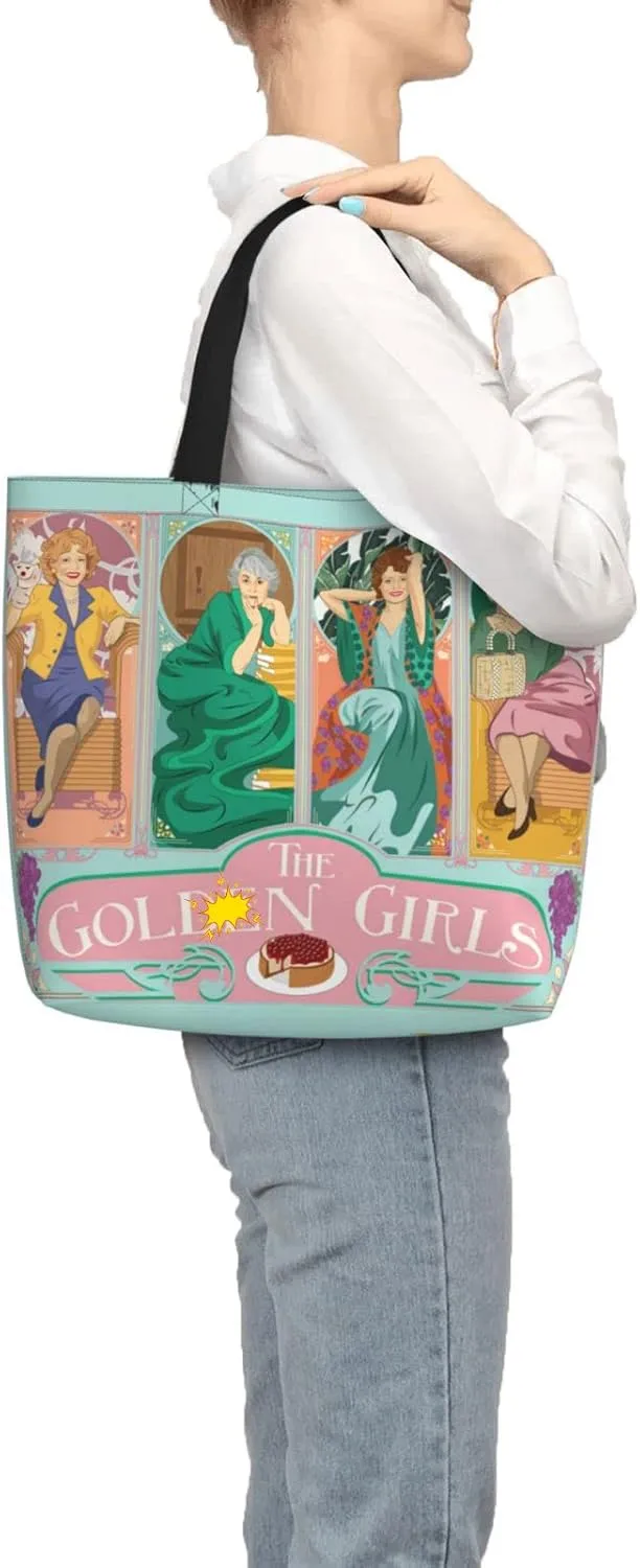 The Gold Girls Tote Bags Large Shopping Grocery Shoulder Bag Thank You for Being A Friend Friendship Gifts for Women Girls