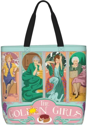 The Gold Girls Tote Bags Large Shopping Grocery Shoulder Bag Thank You for Being A Friend Friendship Gifts for Women Girls