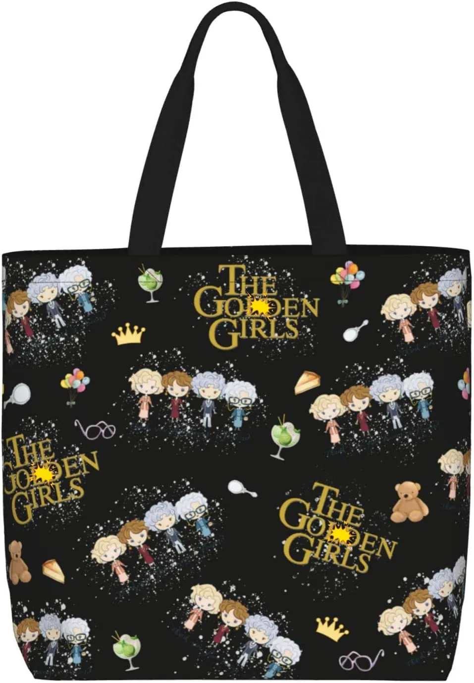 The Gold Girls Tote Bags Large Shopping Grocery Shoulder Bag Thank You for Being A Friend Friendship Gifts for Women Girls