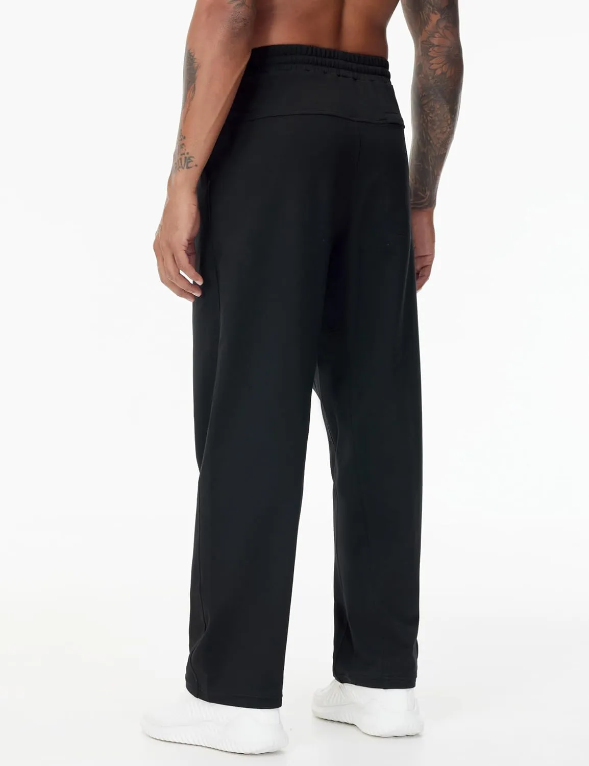 THE GYM PEOPLE Men's Baggy Sweatpants Lightweight Lounge Open Bottom Athletic Workout Pants with Pockets