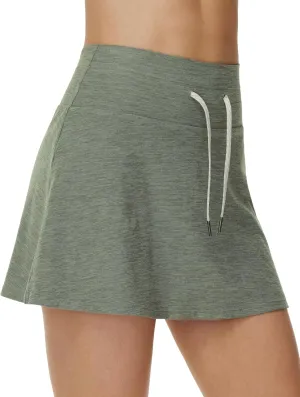 THE GYM PEOPLE Women's Drawstring High Waist Golf Skorts Athletic Tennis Skirts Built-in Shorts with Pockets