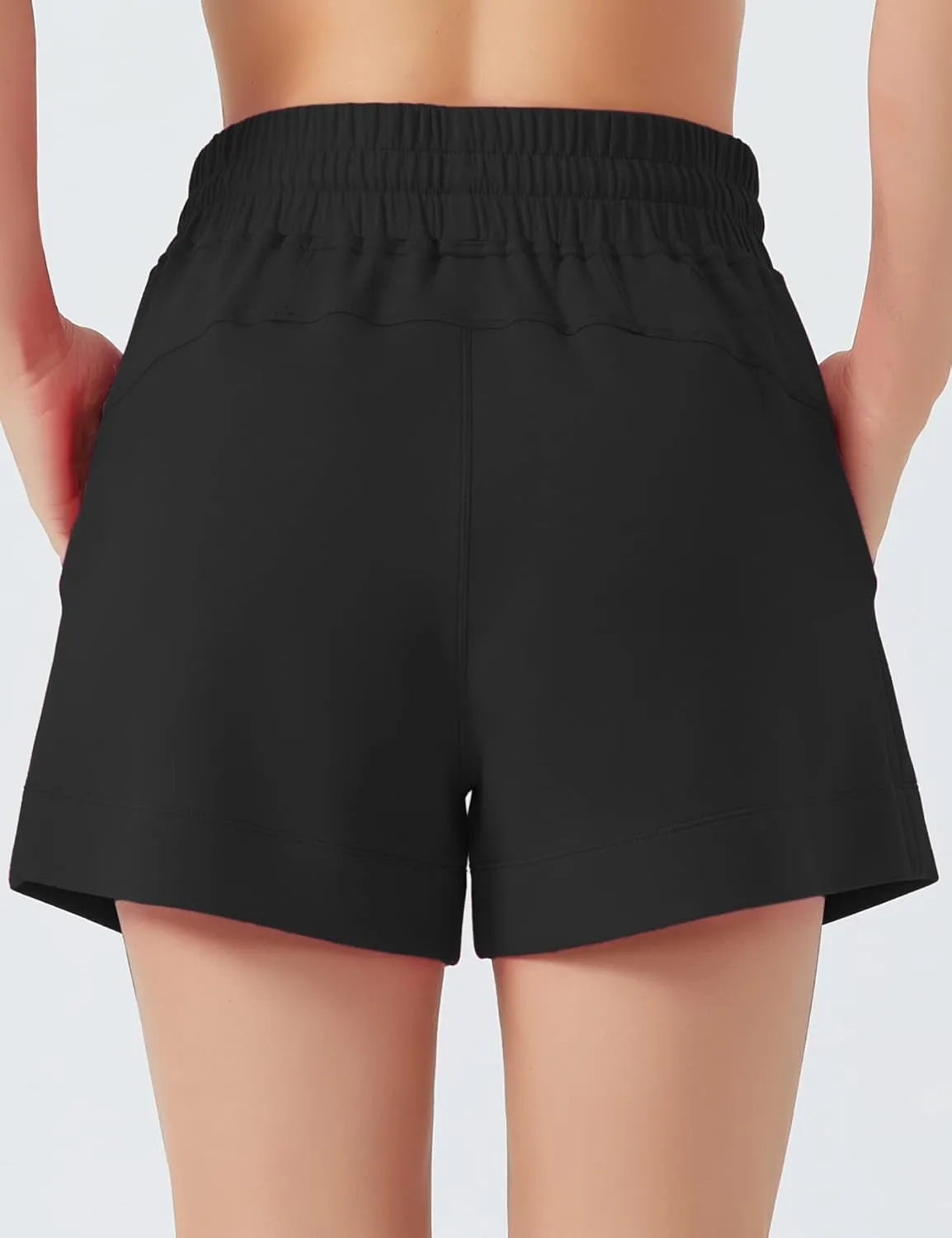THE GYM PEOPLE Women's Drawstring Sweat Shorts High Waisted Summer Workout Lounge Shorts with Pockets