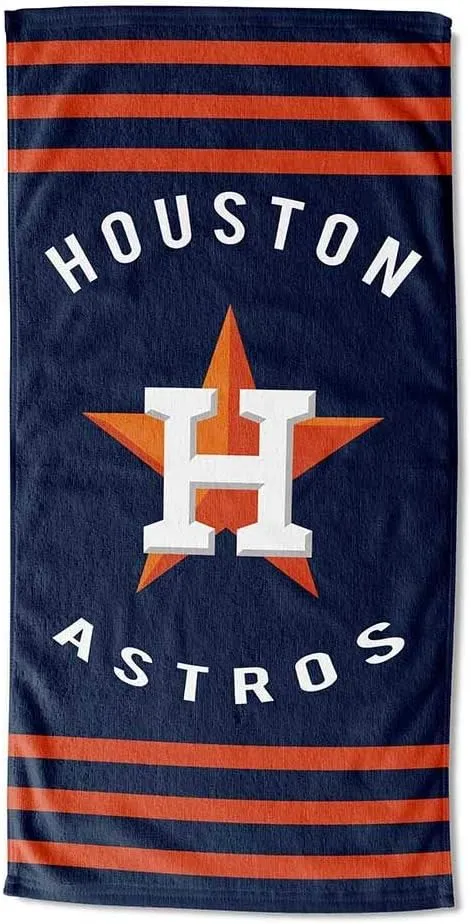 The Northwest Company MLB Houston Astros Striped Beach Towel, 30 x 60-inches, Blue, 30 x 60-inches