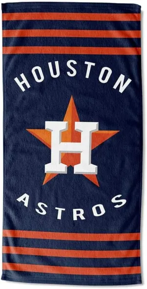 The Northwest Company MLB Houston Astros Striped Beach Towel, 30 x 60-inches, Blue, 30 x 60-inches