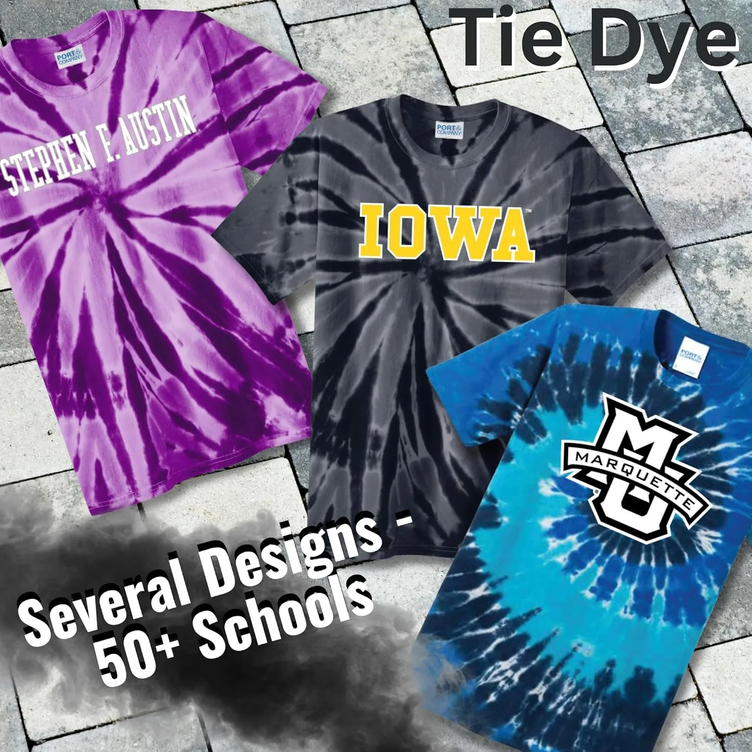 Tie Dye T-Shirt Unisex – Officially Licensed Collegiate Shirts