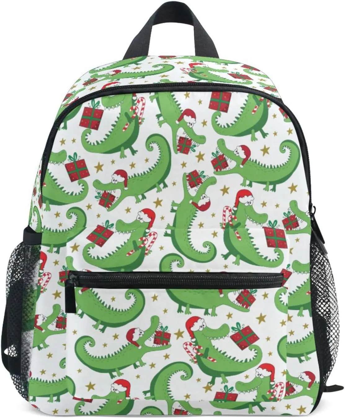 Toddler Backpack for Boys Girls Christmas Alligator Crocodile Preschool Kindergarten Schoolbag Mini Book Bag For School Travel S