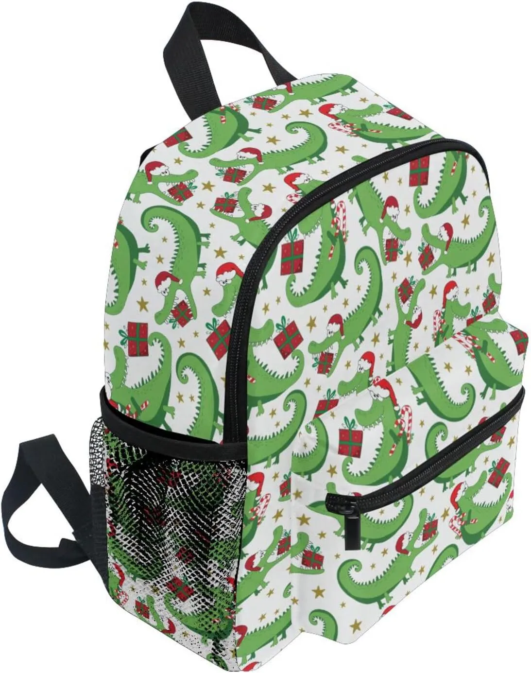 Toddler Backpack for Boys Girls Christmas Alligator Crocodile Preschool Kindergarten Schoolbag Mini Book Bag For School Travel S