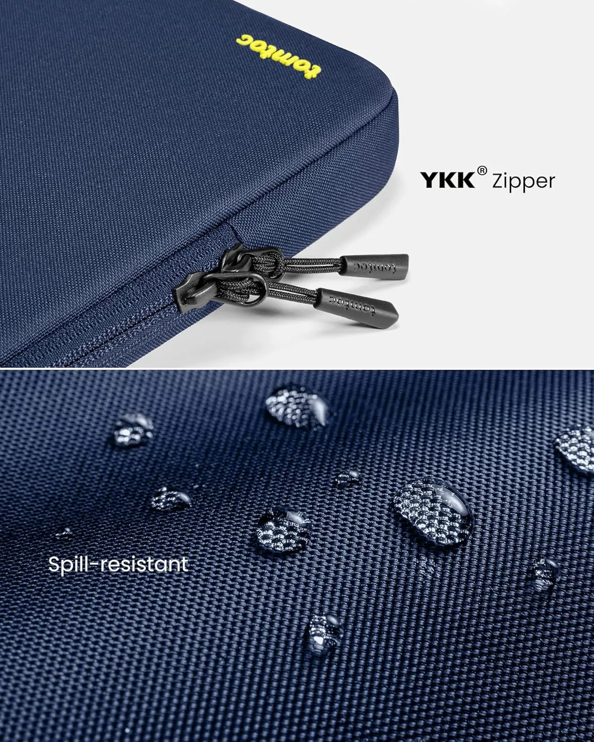 tomtoc 360 Protective Laptop Sleeve for 14-inch MacBook Pro M4/M3/M2/M1 Pro/Max A3112 A3401 A3185 A2992 A2918 A2779 2024-2021, Water-Resistant Case Bag with Accessory Pocket for 13.8 Surface Laptop 7