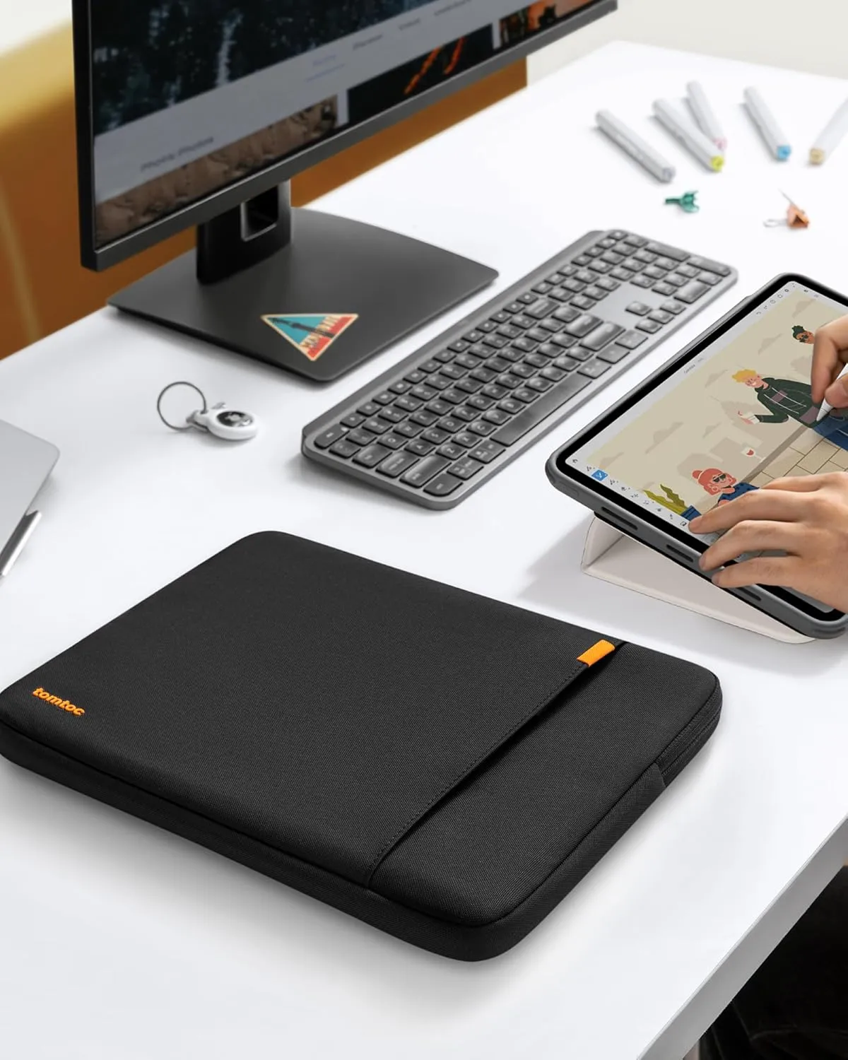 tomtoc 360 Protective Tablet Sleeve for iPad Pro 13-inch (M4) 2024, iPad Air 13-inch (M3/M2) 2025, iPad Pro 12.9-in (6th/5th/4th/3rd Generation) with Magic Keyboard, Water-Resistant iPad Case Bag