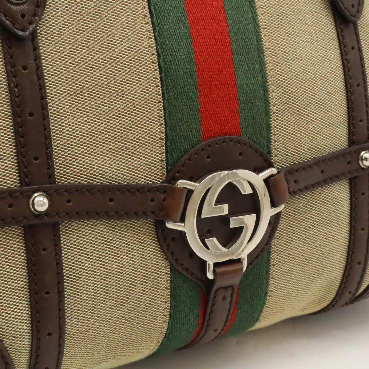 Tote 114882 Big-ticket savings Attractive Leather Gucci Canvas Handbag