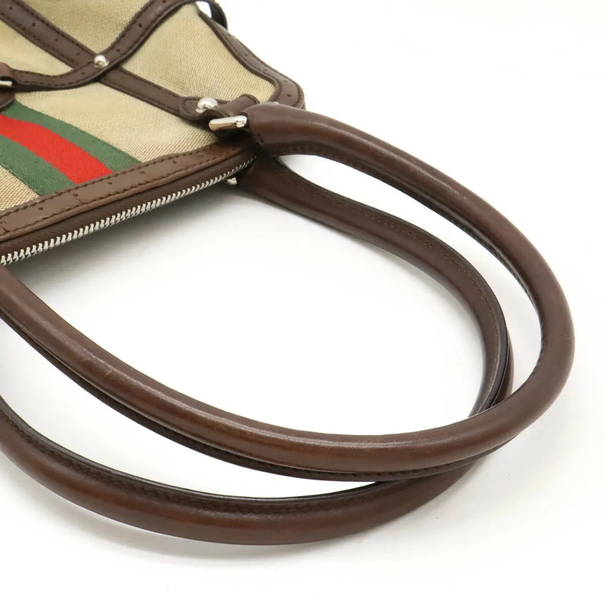 Tote 114882 Big-ticket savings Attractive Leather Gucci Canvas Handbag