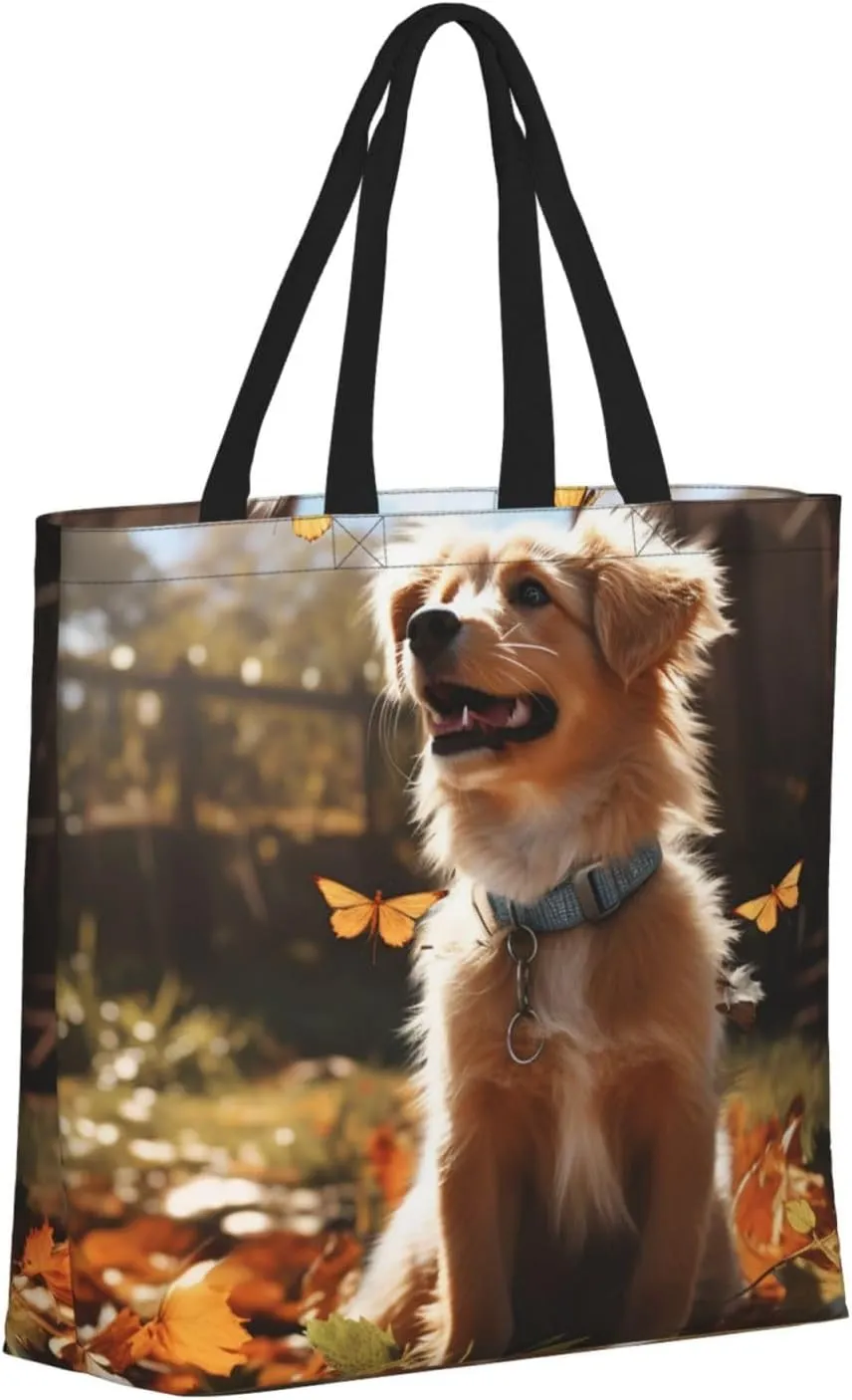 Tote Bag for Women Dolphins Sea Turtle Coral Reef Shoulder Bag with Zipper Handbag Large Capacity Reusable Grocery Bag