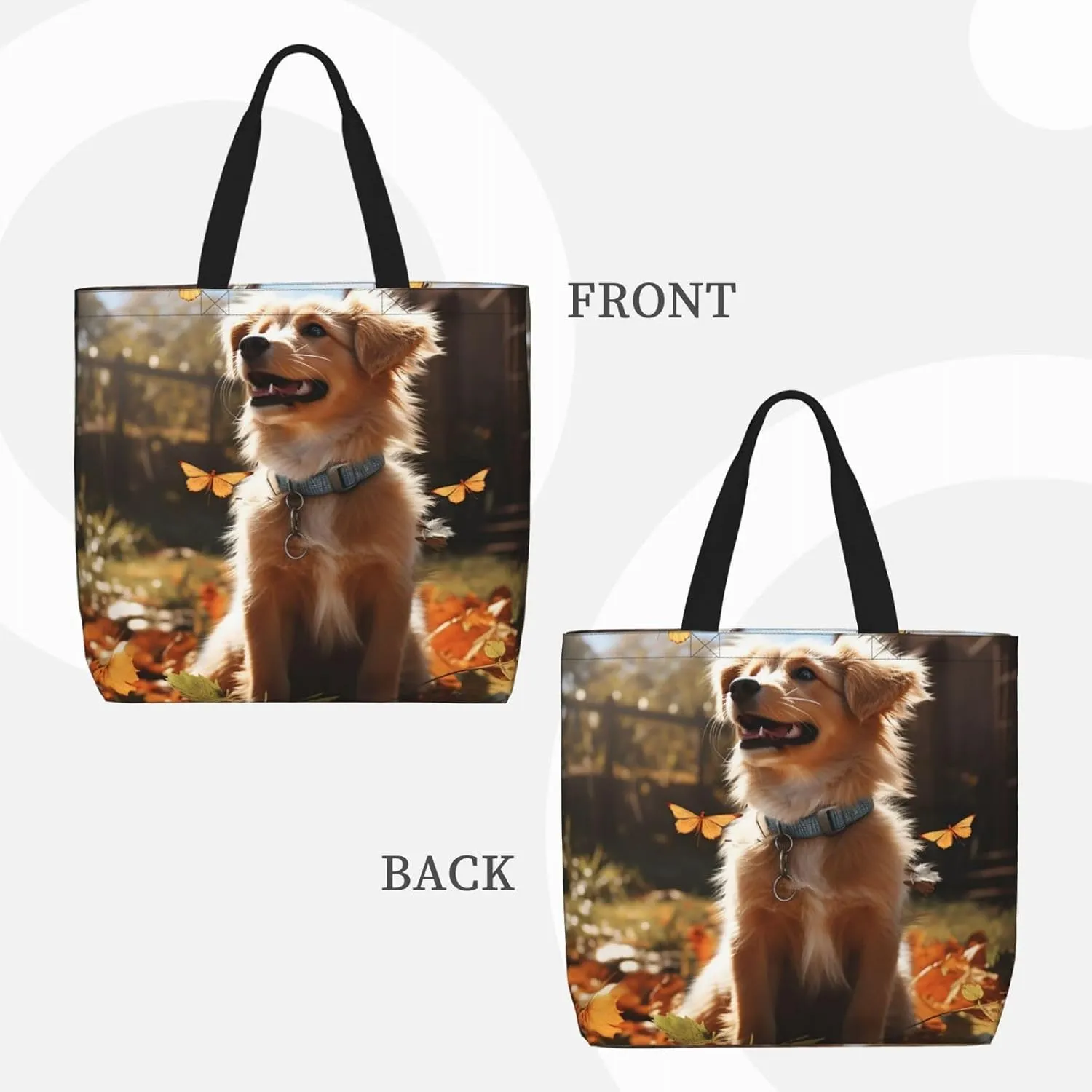 Tote Bag for Women Dolphins Sea Turtle Coral Reef Shoulder Bag with Zipper Handbag Large Capacity Reusable Grocery Bag