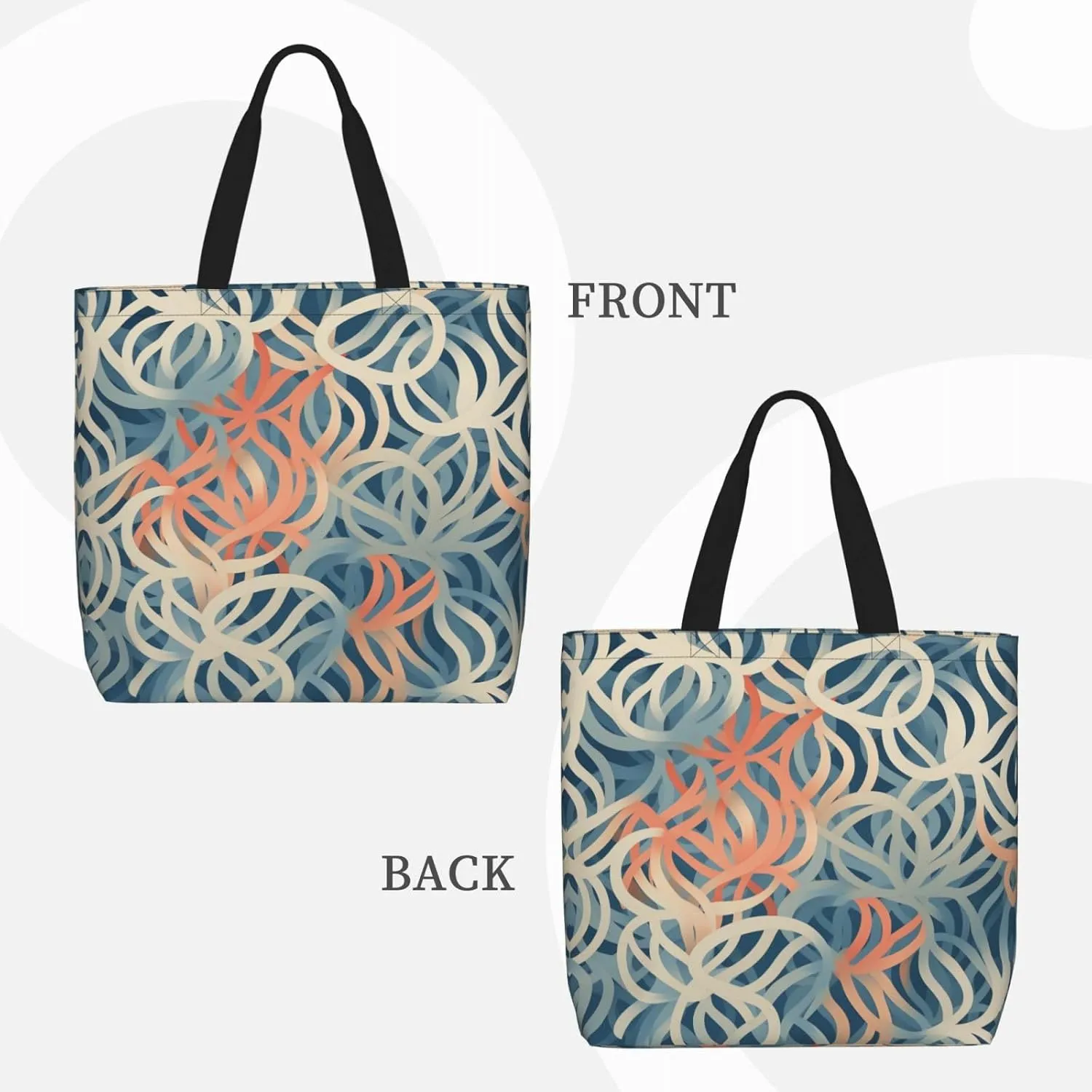 Tote Bag for Women Grocery Bag Reusable Shopping Bag Cupcake Handbag Foldable Shoulder Bag