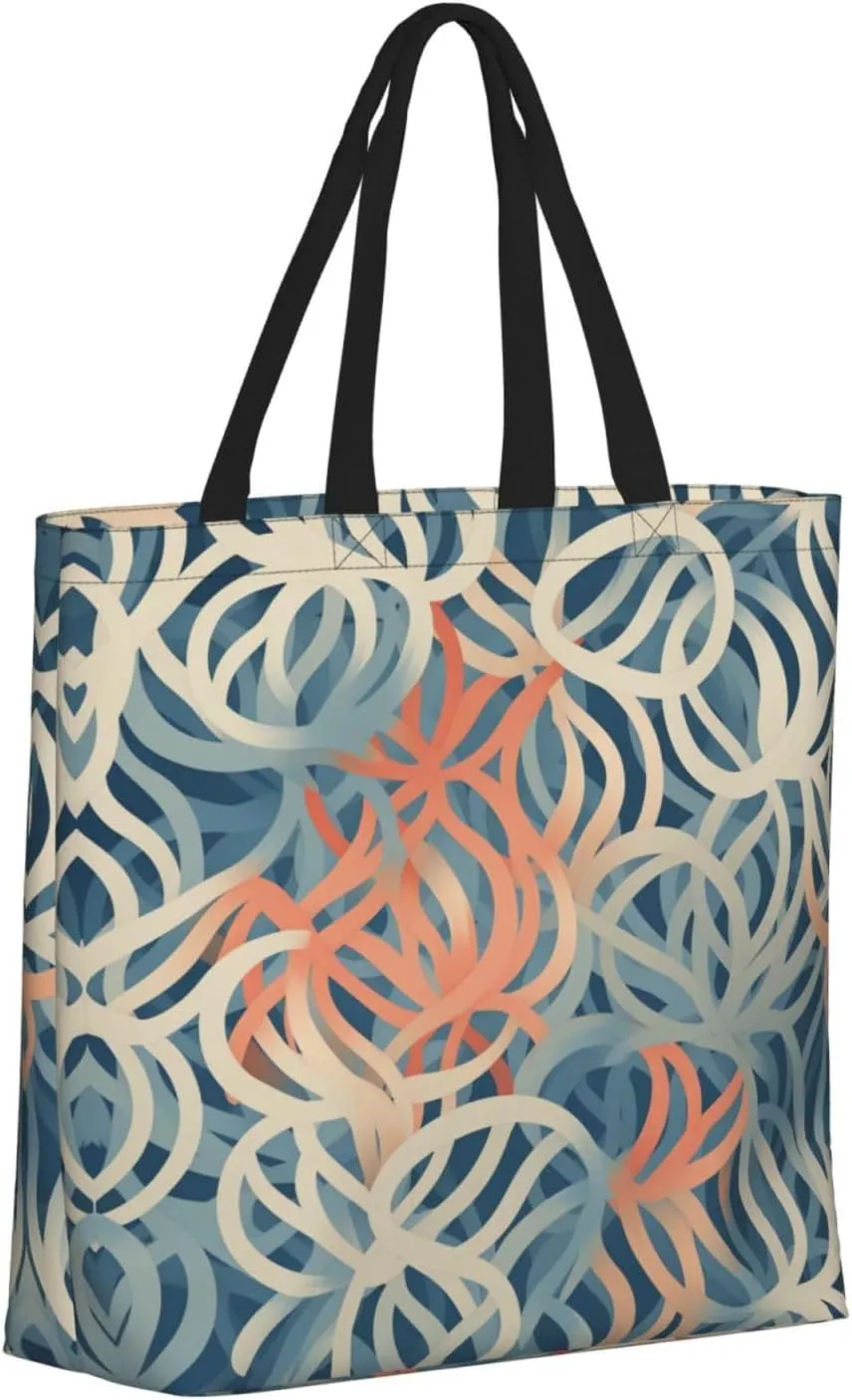 Tote Bag for Women Grocery Bag Reusable Shopping Bag Cupcake Handbag Foldable Shoulder Bag