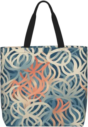 Tote Bag for Women Grocery Bag Reusable Shopping Bag Cupcake Handbag Foldable Shoulder Bag