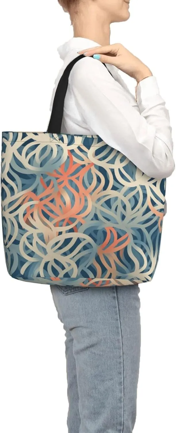 Tote Bag for Women Grocery Bag Reusable Shopping Bag Cupcake Handbag Foldable Shoulder Bag