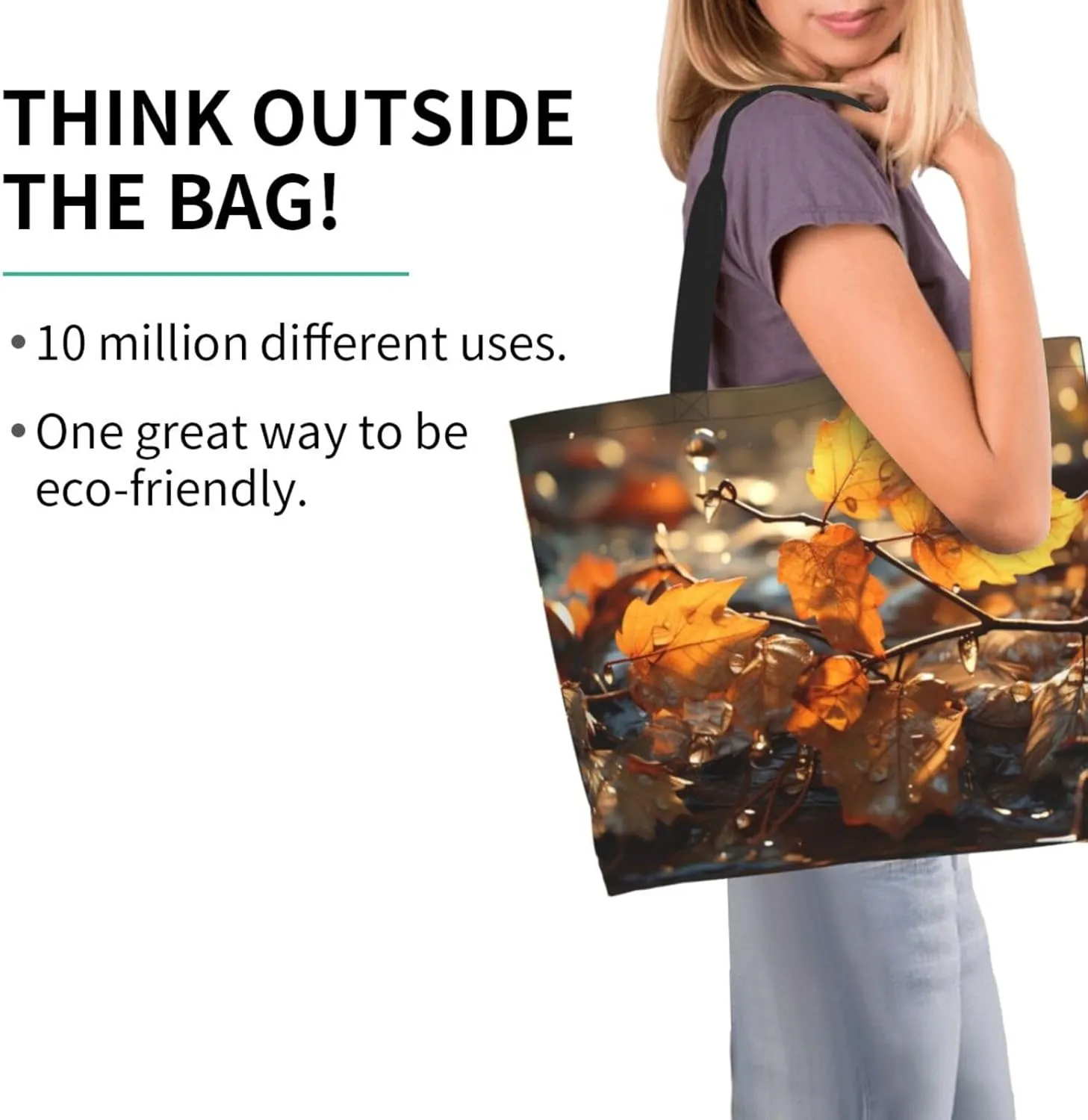 Tote Bag for Women Reusable Grocery Bag Shopping Bag Big Eyed Dog Tote Bags Handbag Foldable Shoulder Bag