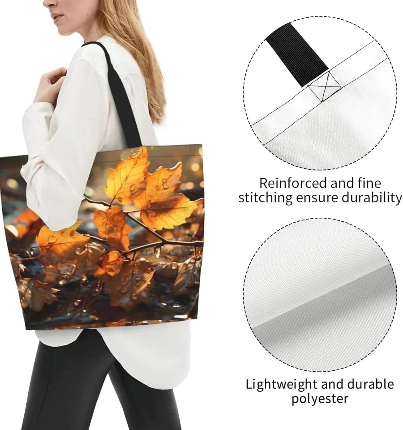 Tote Bag for Women Reusable Grocery Bag Shopping Bag Big Eyed Dog Tote Bags Handbag Foldable Shoulder Bag