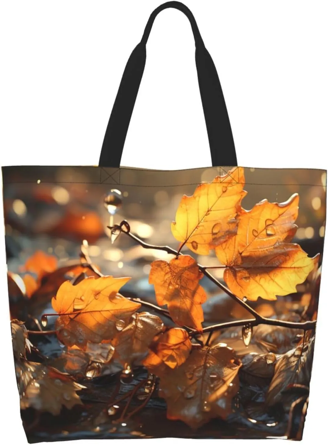 Tote Bag for Women Reusable Grocery Bag Shopping Bag Big Eyed Dog Tote Bags Handbag Foldable Shoulder Bag