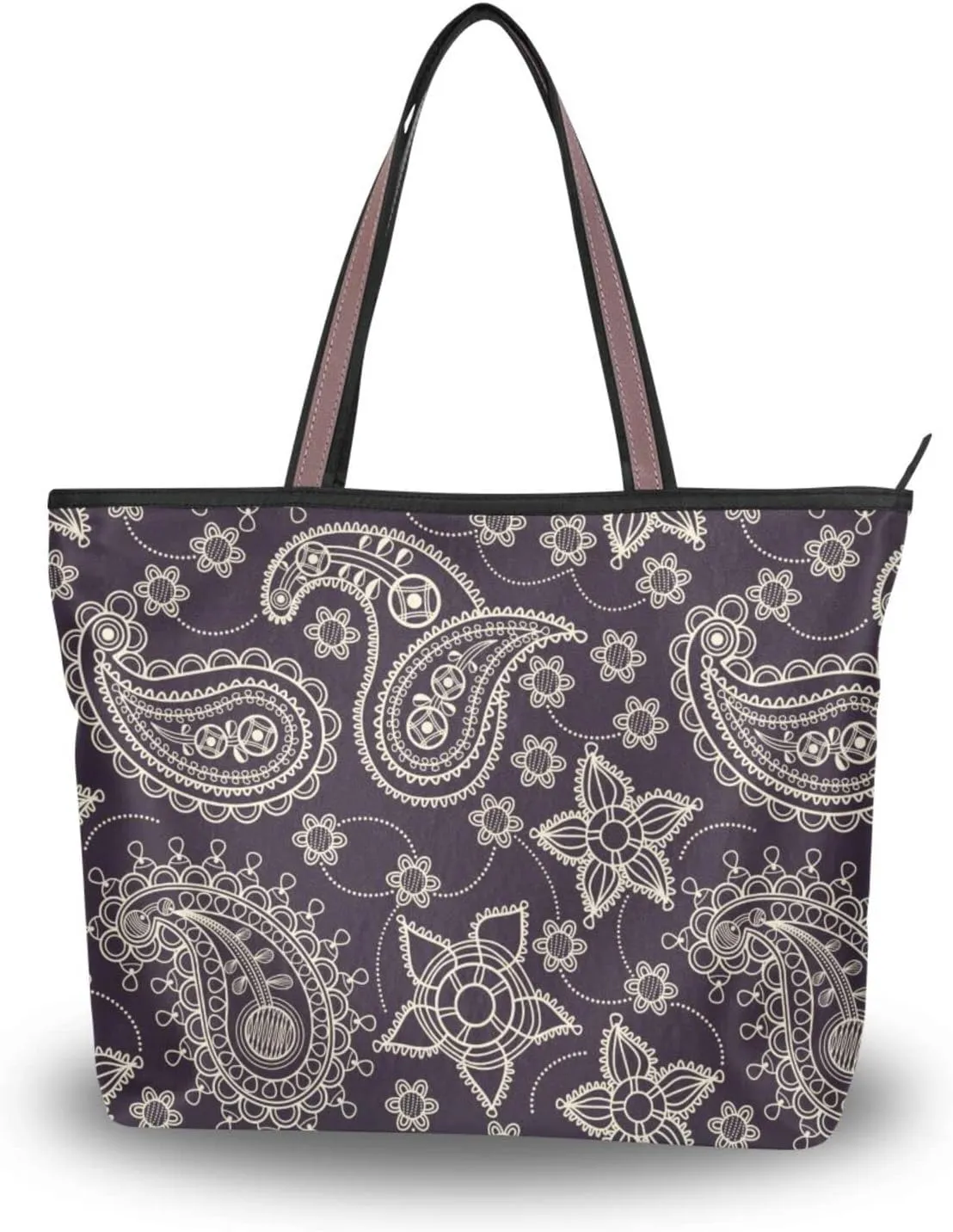 Tote Bag For Women Shoulder Bag for School Handbags for Beach Work Travel Large Tote Bag with Zipper