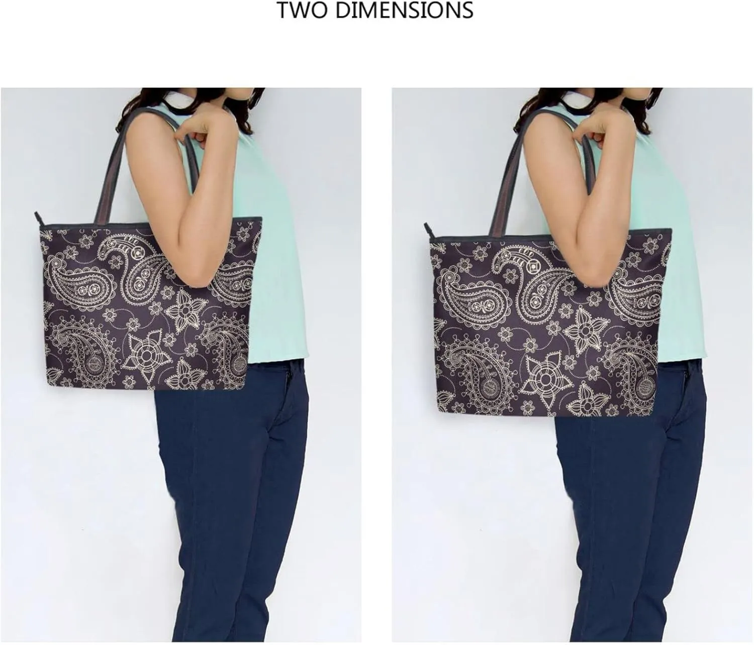 Tote Bag For Women Shoulder Bag for School Handbags for Beach Work Travel Large Tote Bag with Zipper
